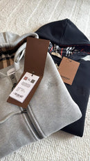 Burberry - Gilet zip à capuche Gris/Noir