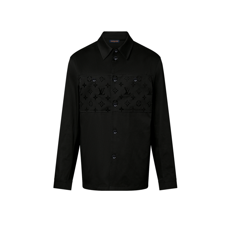 Louis Vuitton - Surchemise décontractée floquée en coton Noir
