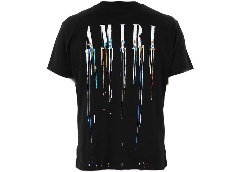 Amiri - T-shirt logo coulures peinture Noir