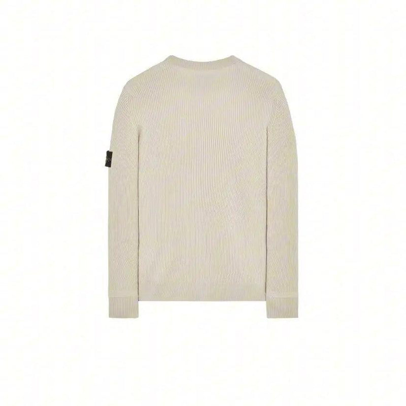 Stone Island - Pull en laine tissé beige