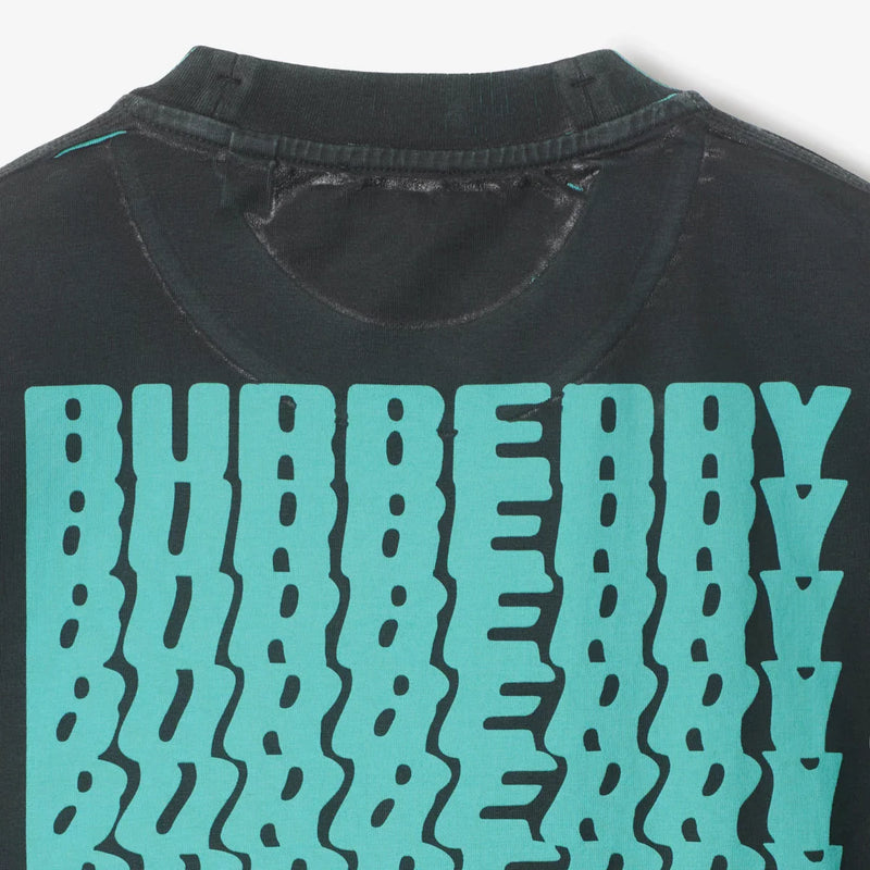 Burberry - T-shirt en coton à logo ondulé Atom