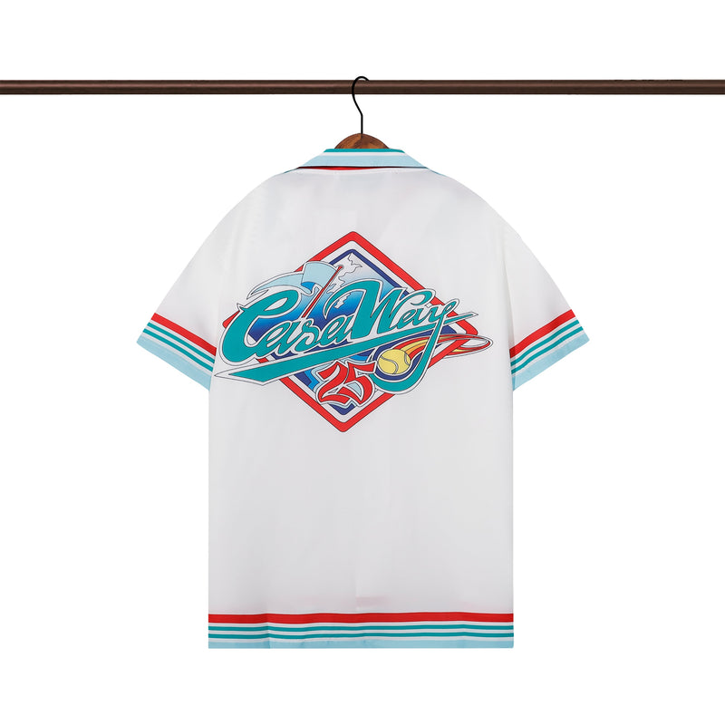 Casablanca Paris - Ensemble CHEMISE + SHORT Casaway Blanc/Bleu/Rouge