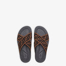 Fendi - Sandales Semelle en tissu multicolore Marron