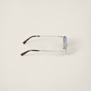 Miu Miu - Lunettes de soleil Logo Verres Indigo