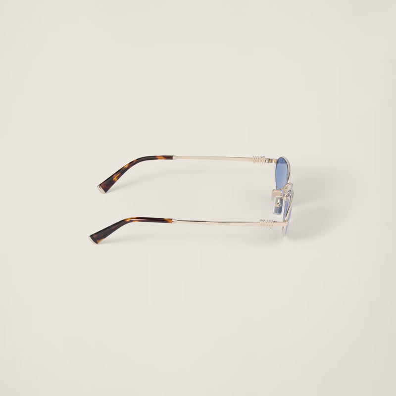 Miu Miu - Lunettes de soleil Logo Verres Indigo