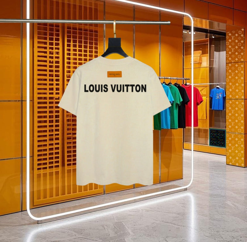 Louis Vuitton - T-shirt manches courtes LV Vertical Beige