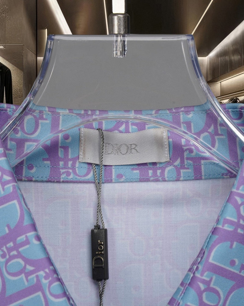 Dior - Chemise à Manches Longues avec Motif Lilas