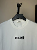 Celine - T-Shirt avec écriture Celine Blanc