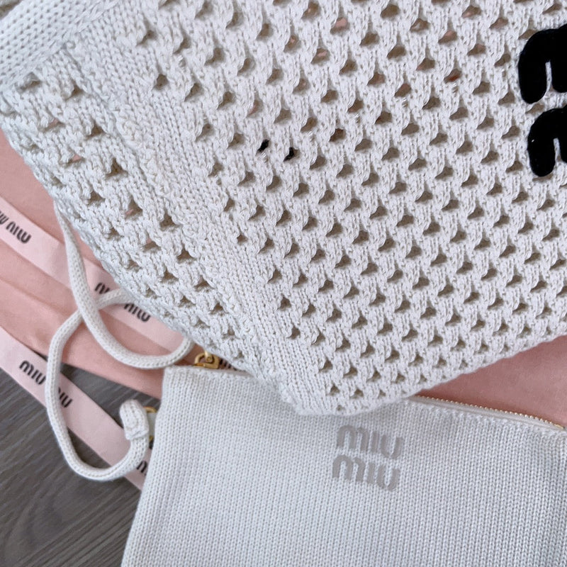 Miumiu - Crochet Tote Bag Blanc