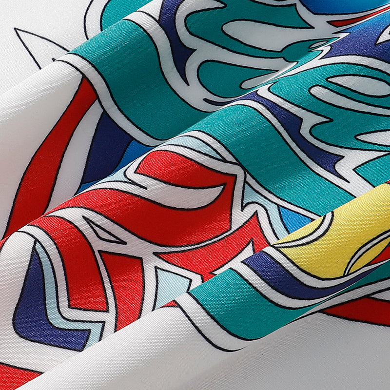 Casablanca Paris - Ensemble CHEMISE + SHORT Casaway Blanc/Bleu/Rouge