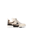 Sneaker LV skate Blanc Cassé Léopard Strass