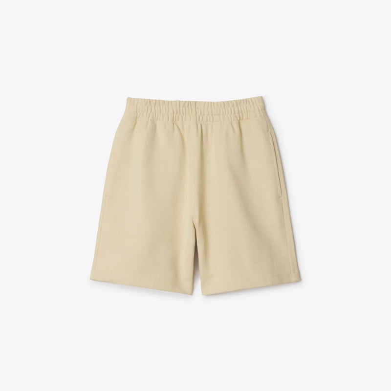 Burberry - Short en coton avec étiquette Check Nutmeg