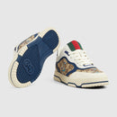 BASKETS GUCCI RE-WEB POUR HOMME Blanc Cassé Blanc Bleu