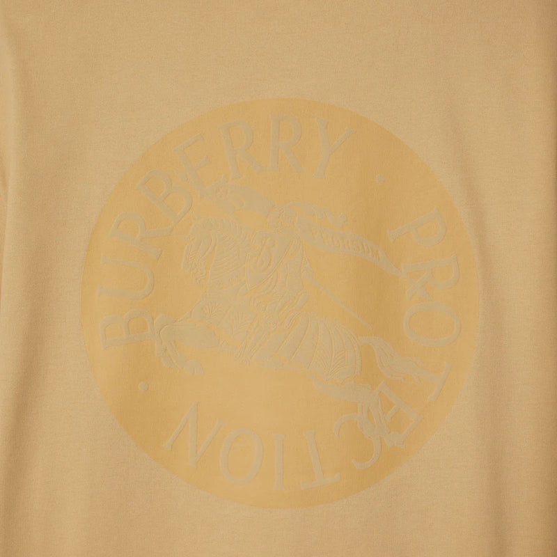 Burberry - T-shirt en coton avec badge EKD Sable