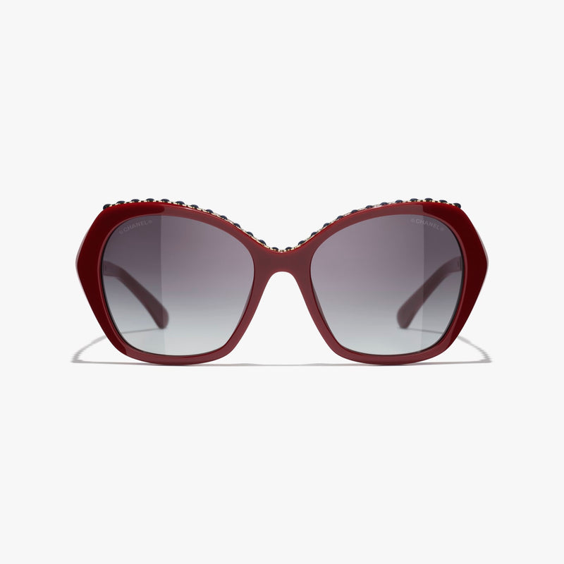Chanel - Lunettes de soleil Papillon Bordeaux