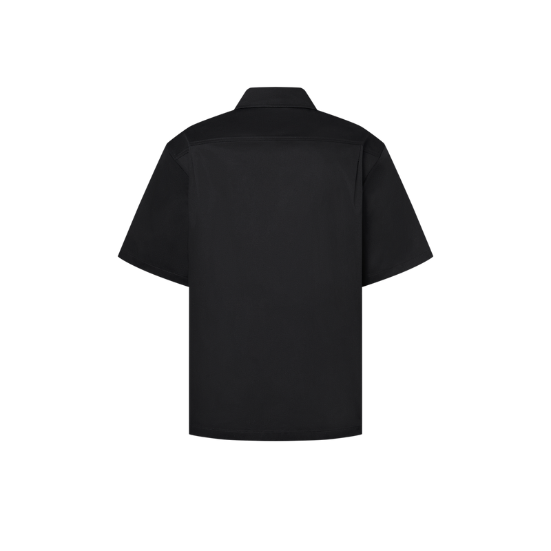 Louis Vuitton - Chemise manches courtes floquée en coton Noir