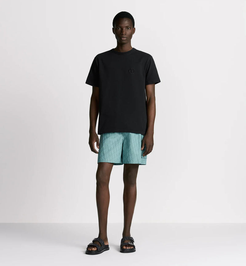 Dior - Short de bain Dior Oblique Toile technique Vert D’eau