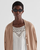 Prada - Lunettes De Soleil Prada Symbole Fines Verres Gris Ardoise