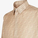 Fendi - Chemise en soie FF Beige