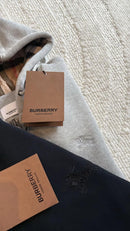 Burberry - Gilet zip à capuche Gris/Noir