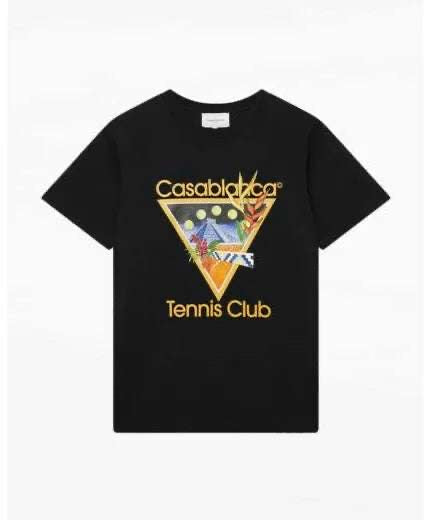 Casablanca - T-shirt Tennis club Noir