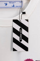 OFF-WHITE - T-shirt avec logo OW Blanc et Rose