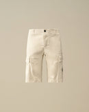 C.P Company - Short Cargo stretch sateen Gauze White