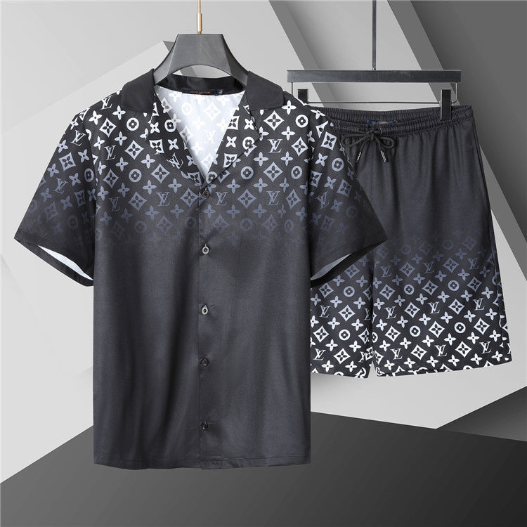 Louis Vuitton - Ensemble CHEMISE + SHORT logo LV Noir