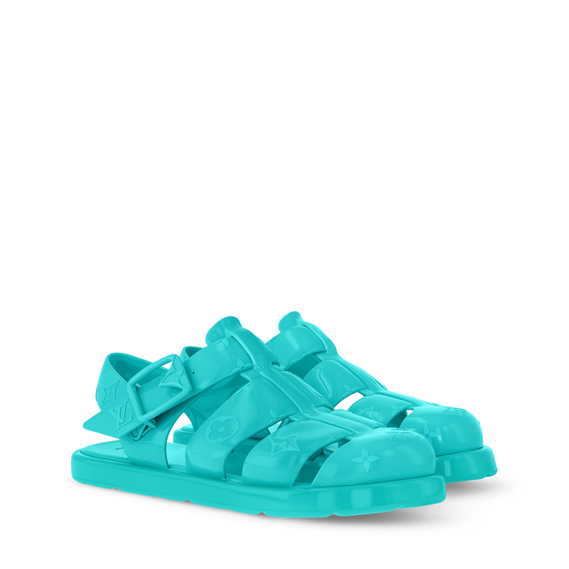 Louis Vuitton - Sandale LV Venice Bleu Turquoise