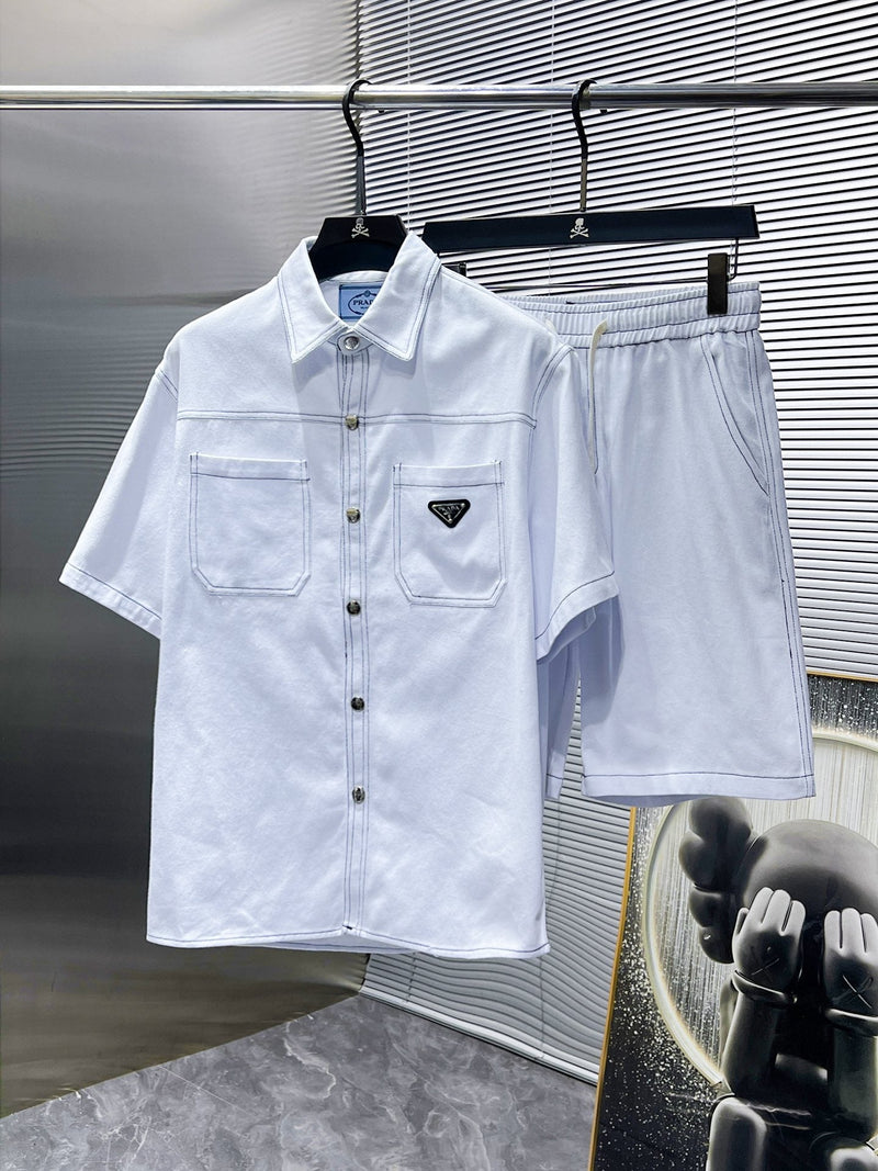 Prada - Ensemble Prada CHEMISE + SHORT Blanc