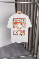 OFF-WHITE - T-shirt avec un design coloré et le logo "WHITE" avec des détails en couleurs vives au dos - Blanc