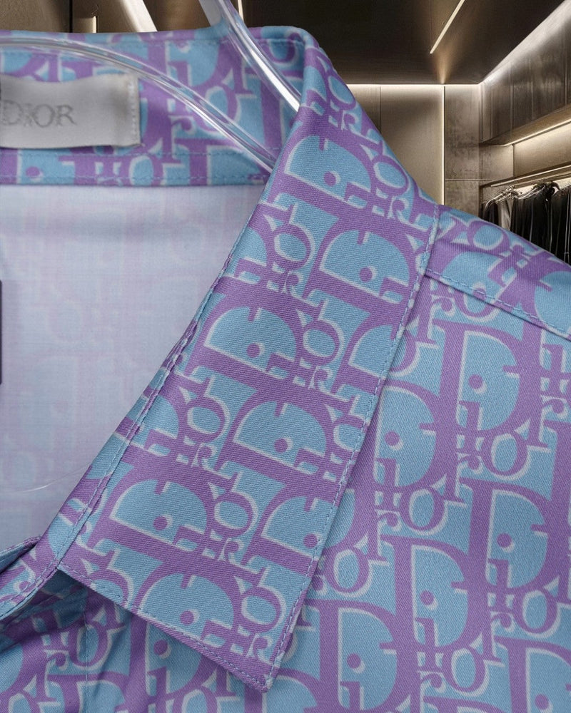 Dior - Chemise à Manches Longues avec Motif Lilas