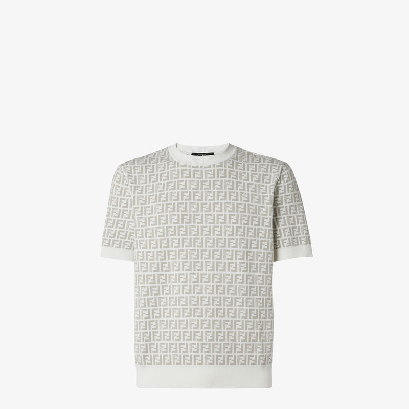 Fendi - T-shirt en tissu FF Blanc