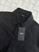 Fendi - Chemise à Manches Courtes avec Motif Monogramme Noir/Noir