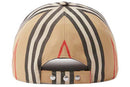 Casquette de baseball coton carreaux traditionnels monogramme beige