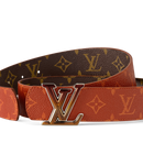 Louis Vuitton - Ceinture LV Dimension Sunset 40 mm réversible Marron
