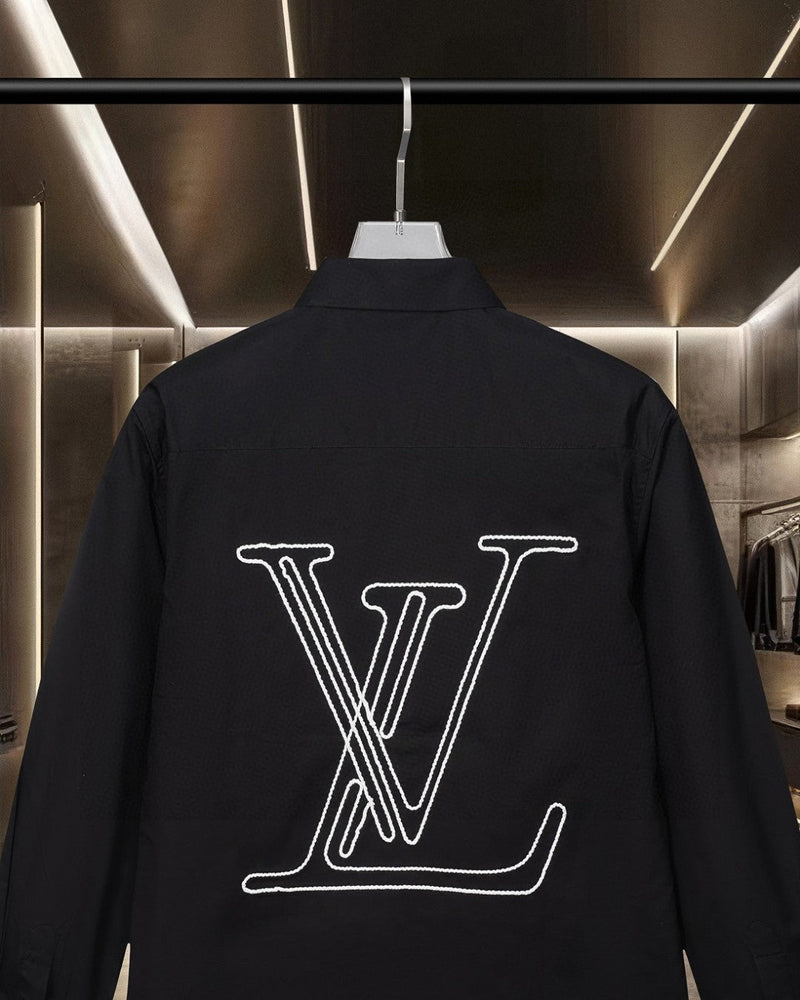 Louis Vuitton - Chemise manches longues Brodé LV Noir
