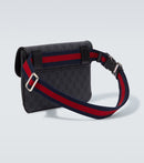 Gucci - Sac ceinture Web Stripe en toile GG Noir