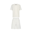 Fendi - Ensemble T-shirt + Short en piqué FF Blanc