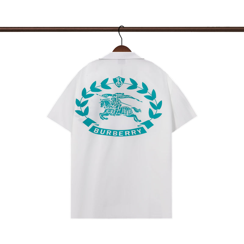 Burberry - Chemise Burberry avec motif de laurier et logo - Blanc