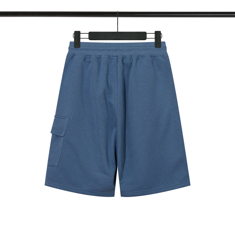 C.P Company - Shorts en coton avec poche latérale - Bleu