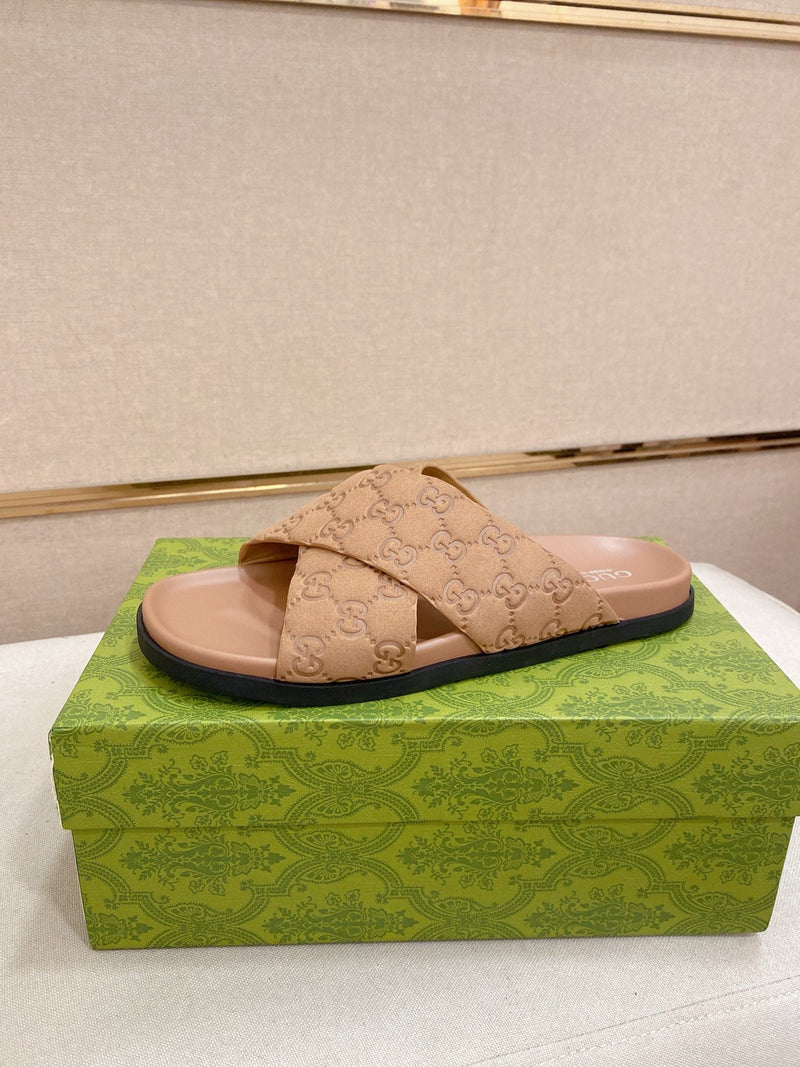 Gucci - Mules en Daim GG Beige II