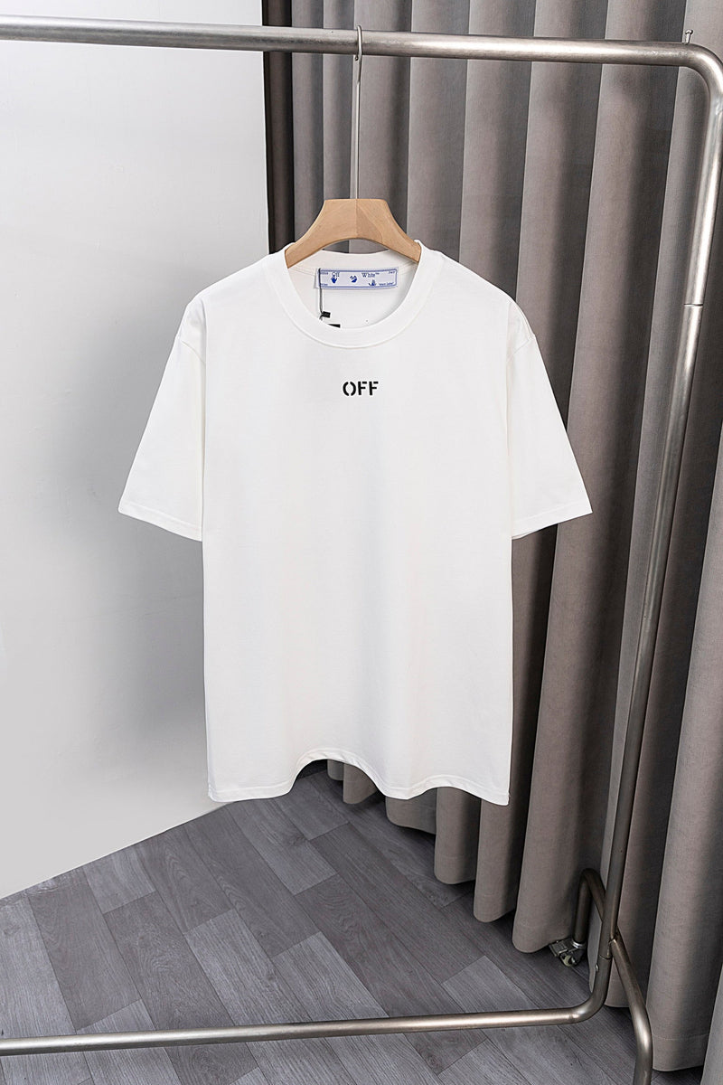 OFF-WHITE - T-shirt avec design graphique en blanc sur le dos - Blanc