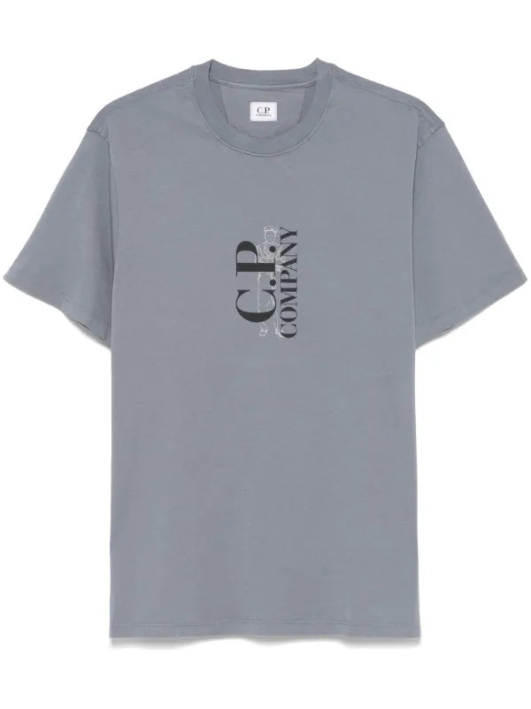 C.P Company - T-shirt à logo imprimé Gris Foncée