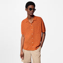 Louis Vuitton - Chemise manches courtes Monogram en pointelle de coton Orange