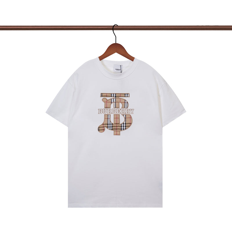 Burberry - T-shirt Burberry avec logo monogramme en tartan - Blanc