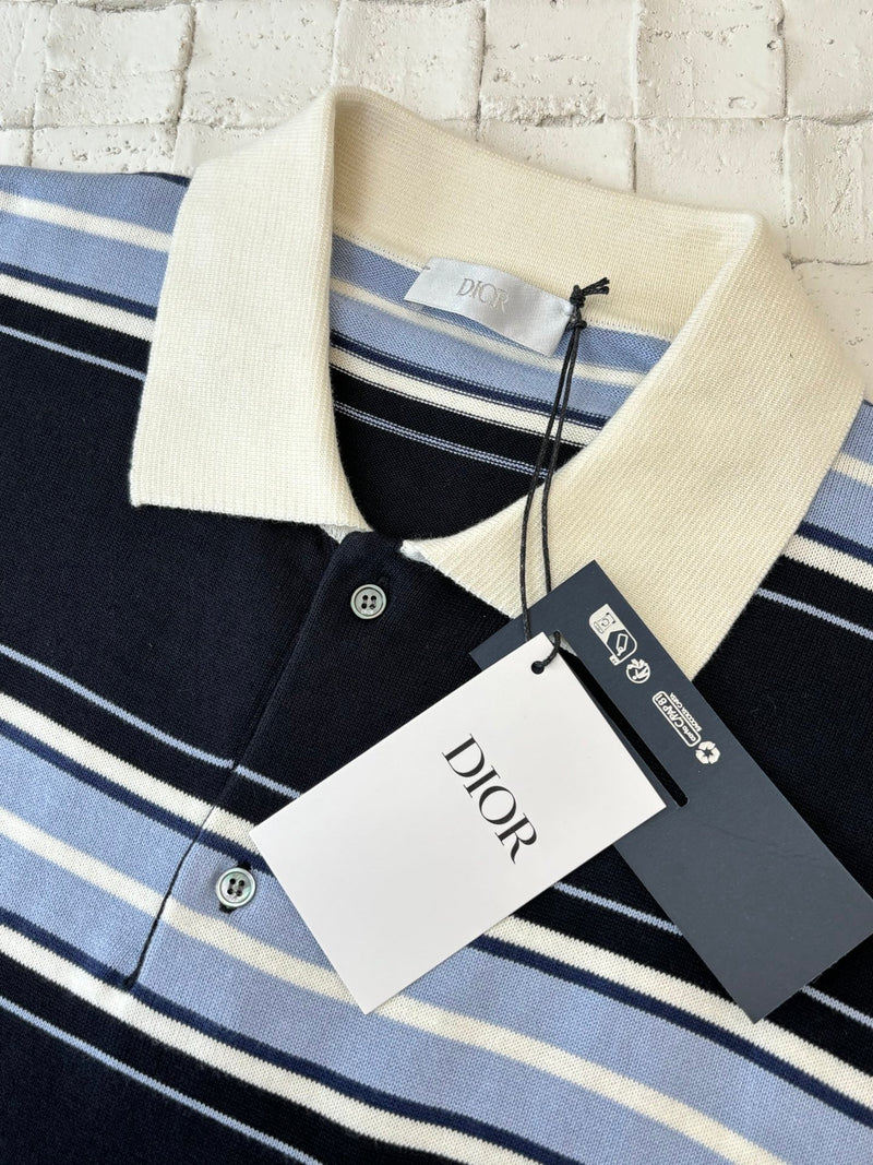 Dior - Polo Dior Rayures Blanc/Bleu