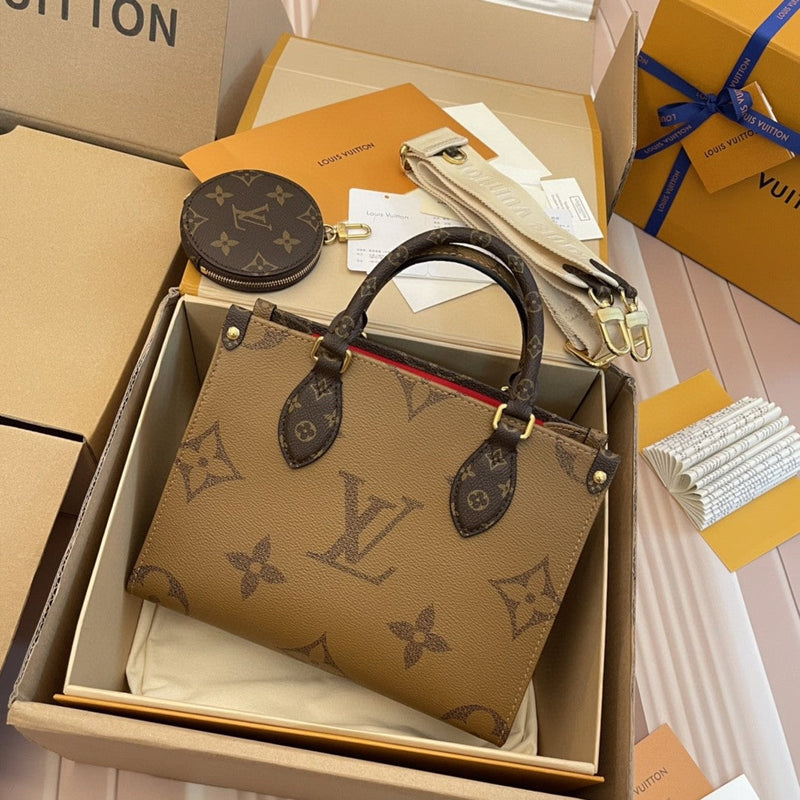 LV - Petit Cabas OnTheGo BB Maron double