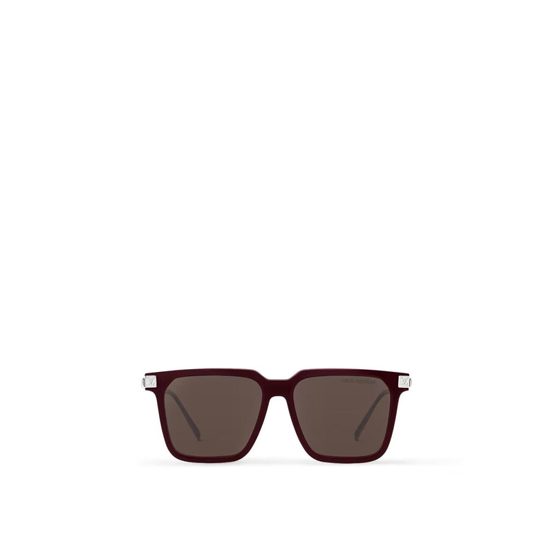 Louis Vuitton - Lunettes de soleil carrées LV Rise Burgundy