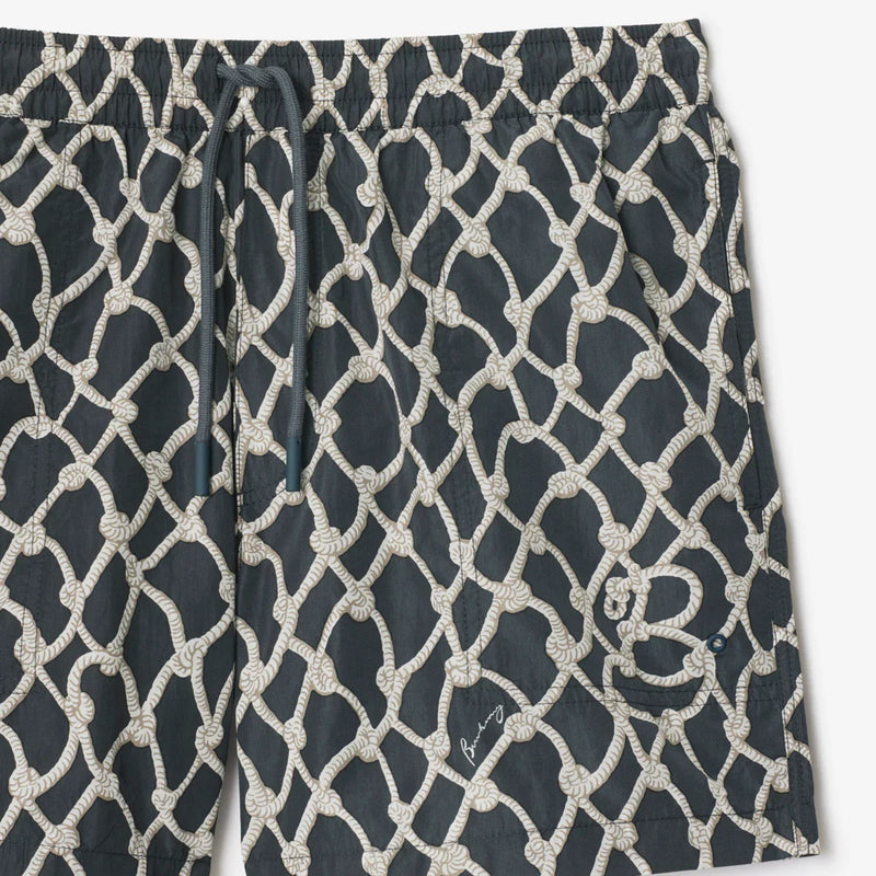 Burberry - Short de bain en nylon à motif corde